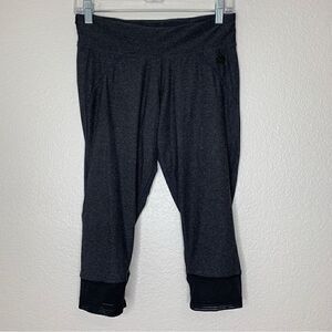 Adidas Climalite Gray Mesh Hem Cropped Leggings